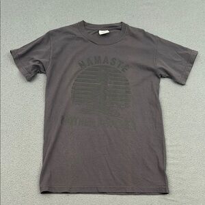 Dark Gray “Namaste Mother F*cker” Graphic T-Shirt | Unisex Small | Funny Yoga Te